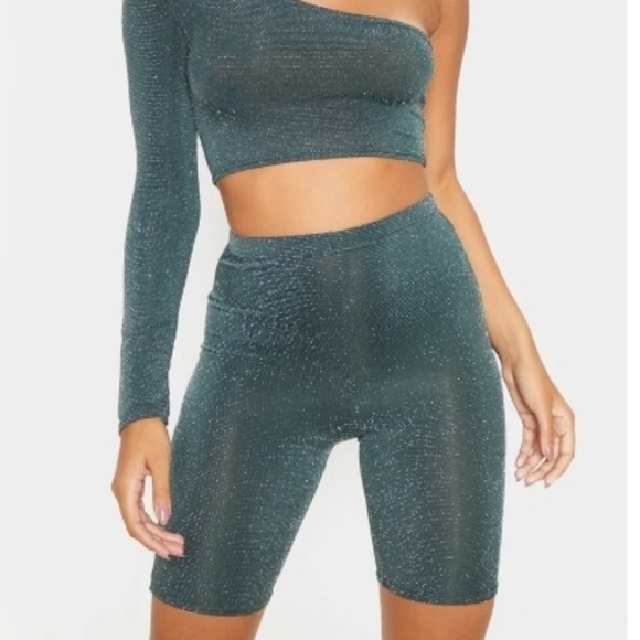 glitter biker shorts